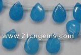 CCN1583 15.5 inches 10*14mm briolette candy jade beads wholesale