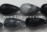 CCN1611 15.5 inches 15*25mm faceted teardrop candy jade beads
