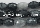 CCN1617 15.5 inches 10*14mm faceted rice candy jade beads
