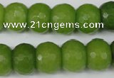 CCN171 15.5 inches 12*16mm faceted rondelle candy jade beads