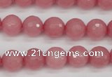 CCN1833 15 inches 10mm faceted round candy jade beads wholesale