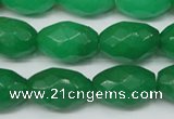 CCN186 15.5 inches 13*18mm faceted rice candy jade beads