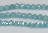 CCN1860 15 inches 4mm faceted round candy jade beads wholesale