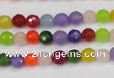 CCN1982 15 inches 8mm faceted round candy jade beads wholesale