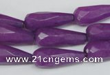 CCN200 15.5 inches 9*22mm faceted teardrop candy jade beads