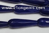 CCN2161 15.5 inches 10*30mm faceted teardrop candy jade beads