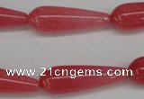 CCN2185 15.5 inches 10*30mm teardrop candy jade beads