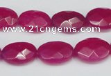 CCN220 15.5 inches 12*16mm faceted oval candy jade beads