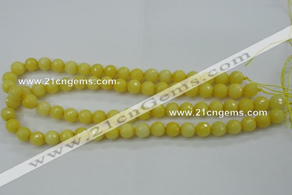 CCN2256 15.5 inches 10mm faceted round candy jade beads wholesale