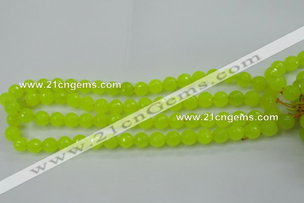 CCN2264 15.5 inches 10mm faceted round candy jade beads wholesale
