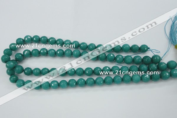 CCN2281 15.5 inches 10mm faceted round candy jade beads wholesale