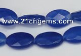 CCN231 15.5 inches 12*18mm faceted oval candy jade beads