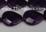 CCN2331 15.5 inches 18*25mm faceted flat teardrop candy jade beads