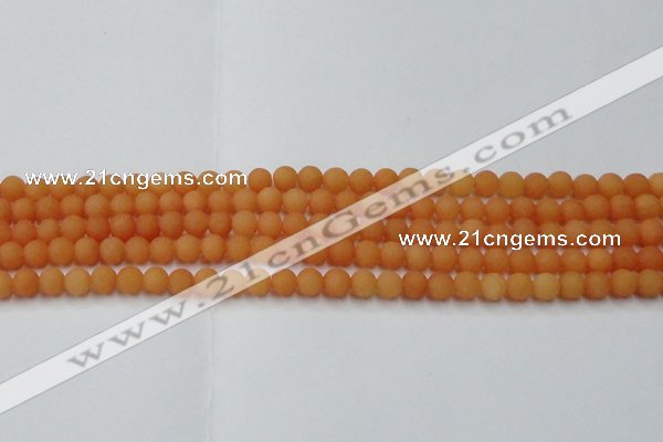 CCN2515 15.5 inches 4mm round matte candy jade beads wholesale