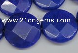CCN266 15.5 inches 25mm faceted coin candy jade beads wholesale