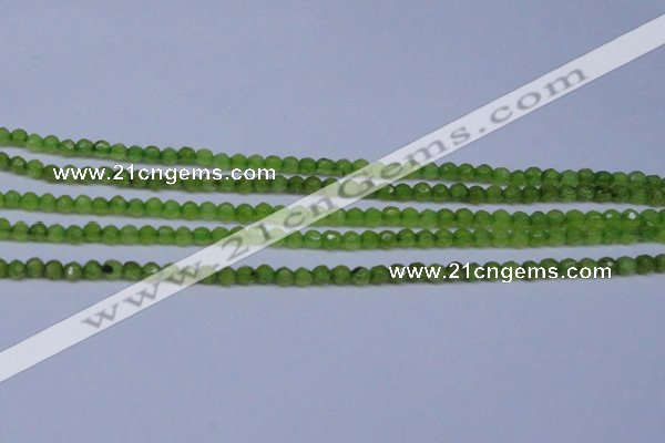 CCN2817 15.5 inches 3mm tiny faceted round candy jade beads