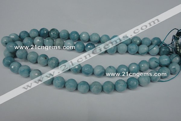 CCN2934 15.5 inches 12mm faceted round candy jade beads wholesale