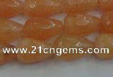 CCN3005 15.5 inches 10*15mm faceted teardrop candy jade beads