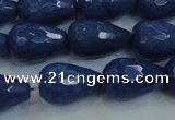 CCN3014 15.5 inches 10*15mm faceted teardrop candy jade beads