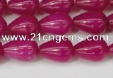 CCN3766 15.5 inches 10*14mm teardrop candy jade beads wholesale