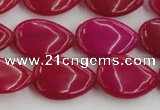 CCN3862 15.5 inches 13*18mm flat teardrop candy jade beads