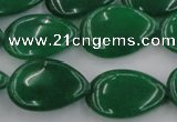 CCN3884 15.5 inches 15*20mm flat teardrop candy jade beads