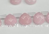 CCN3911 Top-drilled 13*13mm briolette candy jade beads wholesale