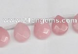 CCN3927 Top-drilled 12*15mm briolette candy jade beads wholesale