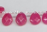 CCN3929 Top-drilled 12*15mm briolette candy jade beads wholesale