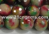 CCN4014 15 inches 14mm faceted round candy jade beads wholesale