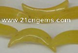 CCN415 15.5 inches 8*30mm curved moon candy jade beads wholesale