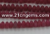 CCN4501 15.5 inches 3*5mm rondelle matte candy jade beads