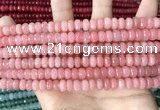 CCN5139 15 inches 5*8mm faceted rondelle candy jade beads