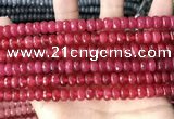 CCN5143 15 inches 5*8mm faceted rondelle candy jade beads