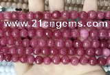 CCN5727 15 inches 8mm faceted round candy jade beads