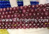 CCN5729 15 inches 8mm faceted round candy jade beads