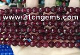 CCN5733 15 inches 8mm faceted round candy jade beads