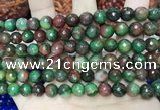 CCN5743 15 inches 8mm faceted round candy jade beads