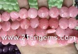 CCN5878 15 inches 15mm flat round candy jade beads Wholesale