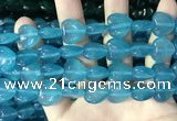 CCN5955 15 inches 14*14mm heart candy jade beads Wholesale