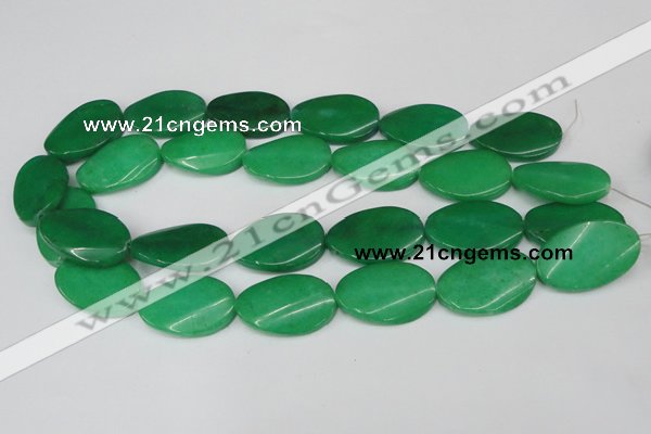 CCN619 15.5 inches 22*30mm twisted oval candy jade beads wholesale