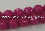 CCN788 15.5 inches 8mm faceted round candy jade beads wholesale