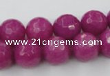 CCN857 15.5 inches 16mm faceted round candy jade beads