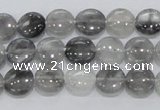 CCQ116 15.5 inches 10mm coin cloudy quartz beads wholesale