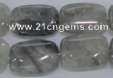 CCQ178 15.5 inches 18*25mm rectangle cloudy quartz beads wholesale