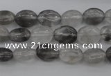 CCQ243 15.5 inches 8*10mm oval cloudy quartz beads wholesale