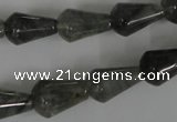 CCQ338 15.5 inches 10*15mm teardrop cloudy quartz beads wholesale