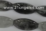 CCQ362 15.5 inches 15*30mm trihedron cloudy quartz beads wholesale
