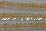 CCR171 15.5 inches 3*5mm faceted rondelle natural citrine beads