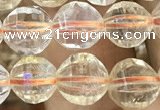 CCR322 15.5 inches 8mm faceted round natural citrine beads